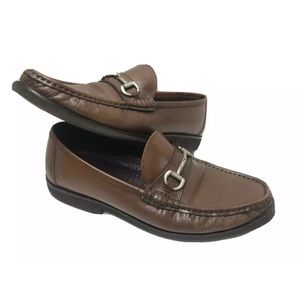 Florsheim Mens Sz 9 D Tuscany Brown Leather Shoes